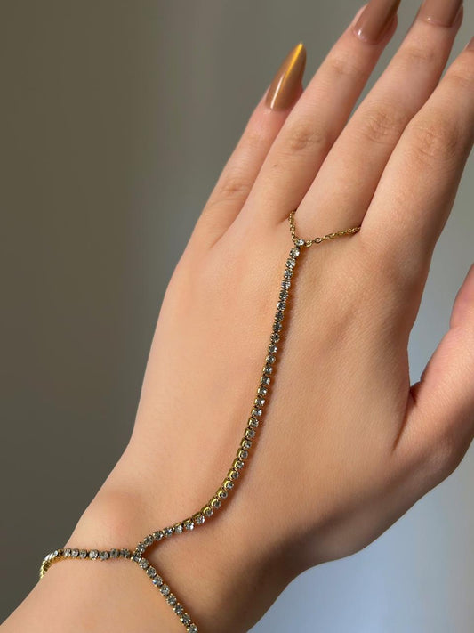 Golden Glitz Hand Chain