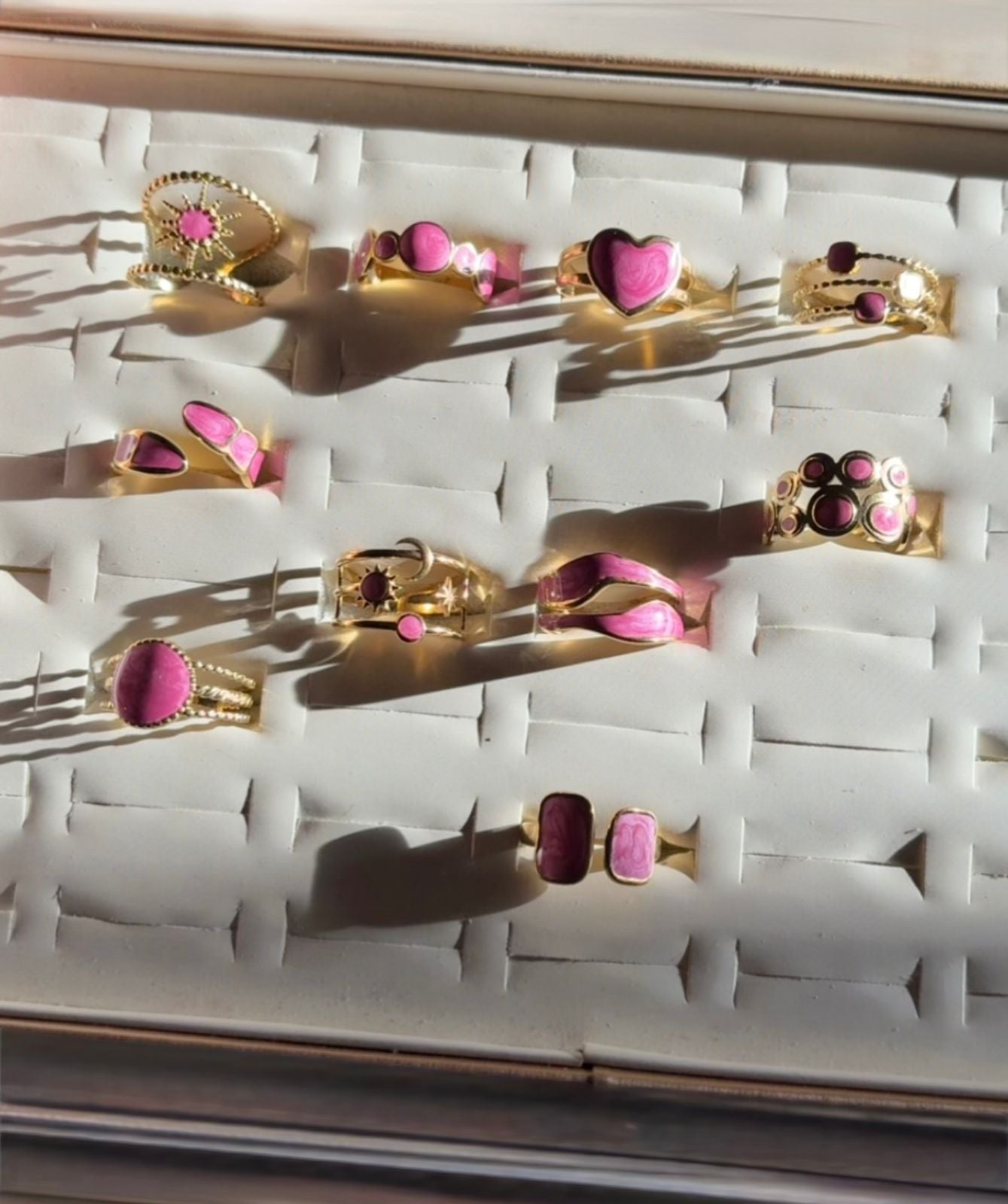 Radiant Pink Enamel Ring
