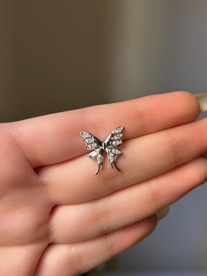 Shimmering Silver Butterfly