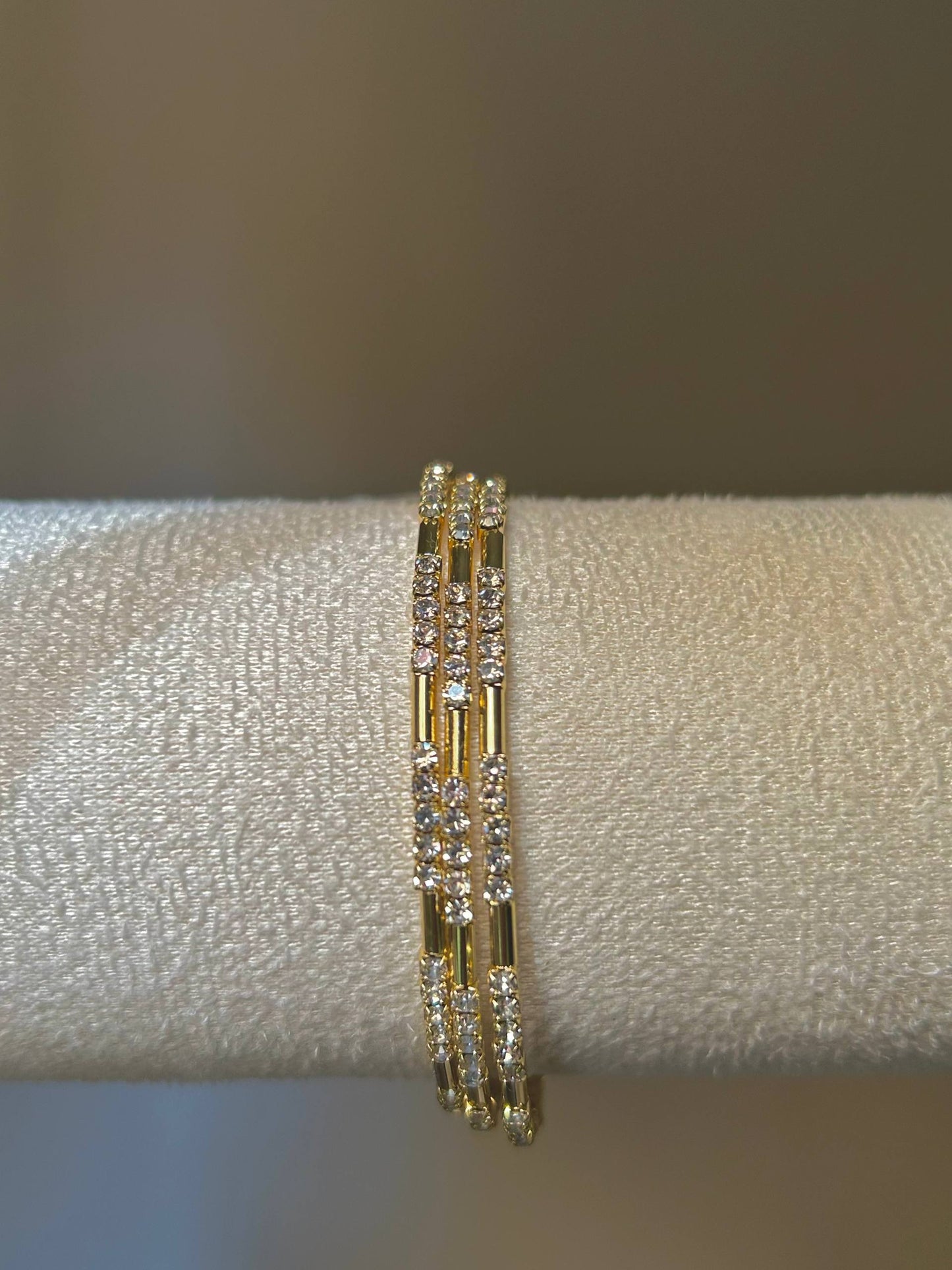 Triple Crystal Glaze Bangle