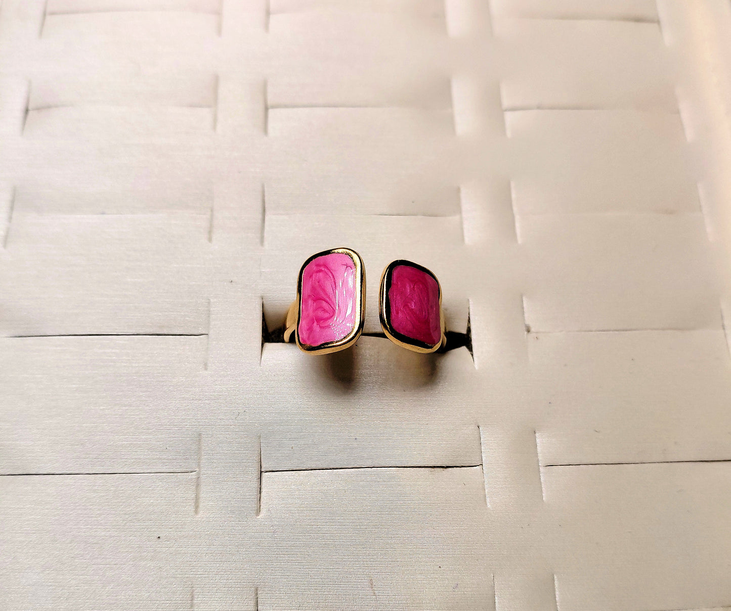Radiant Pink Enamel Ring