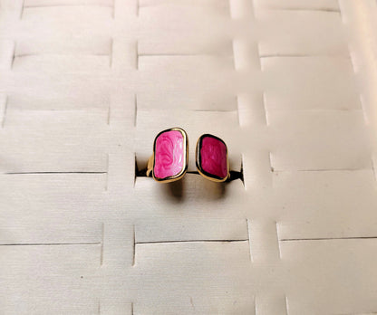 Radiant Pink Enamel Ring