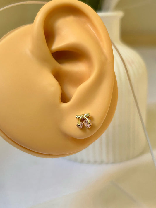 Sweet Pink Crystal Cherry Piercing