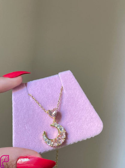 Pink Crystal Crescent