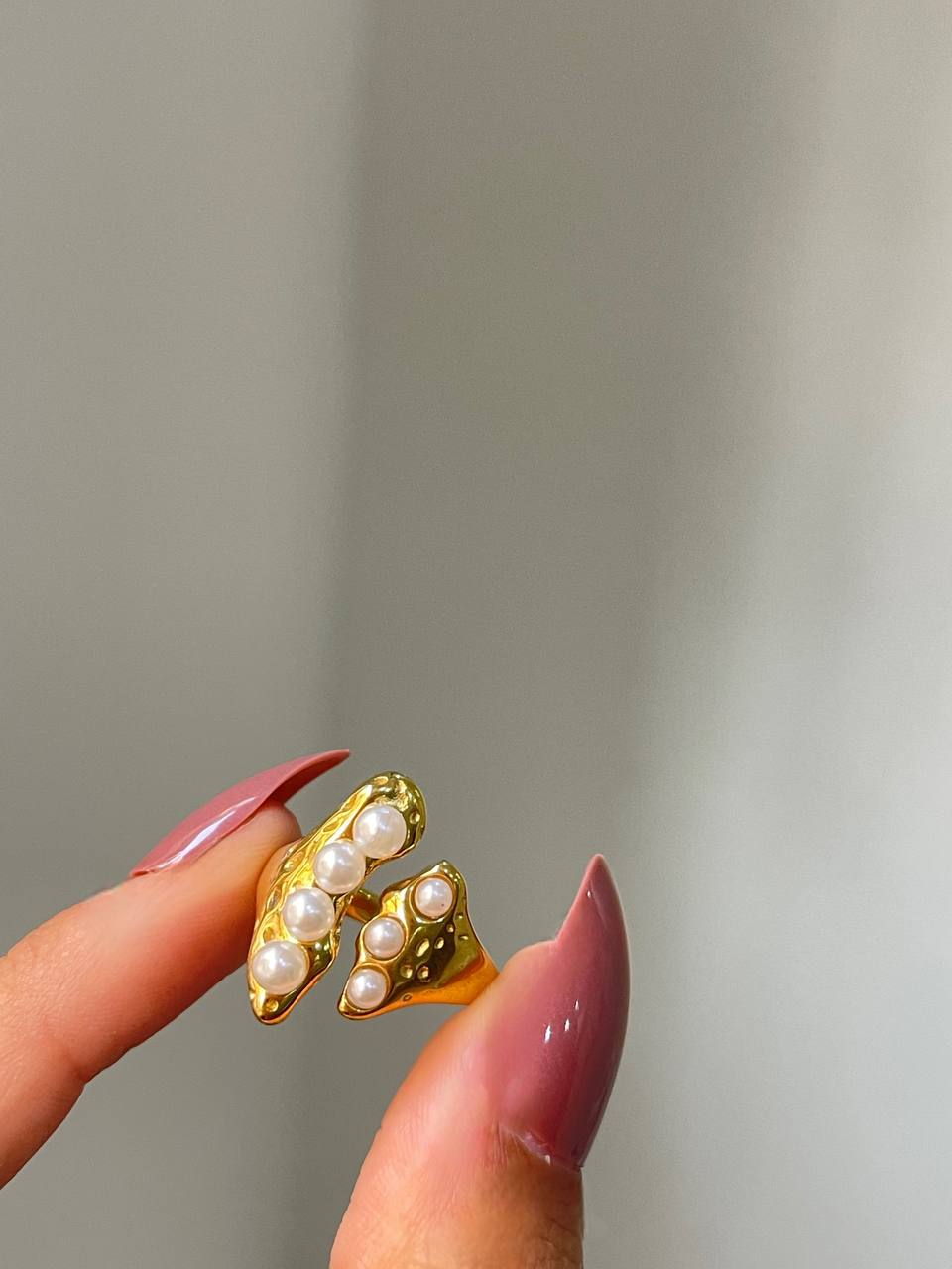 Golden Pearl Ring