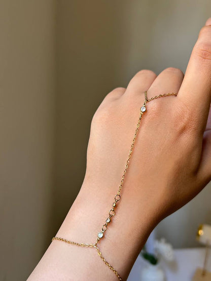 Minimalist Crystal Hand Chain