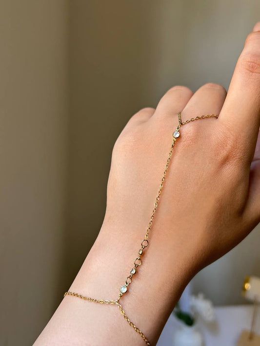 Minimalist Crystal Hand Chain