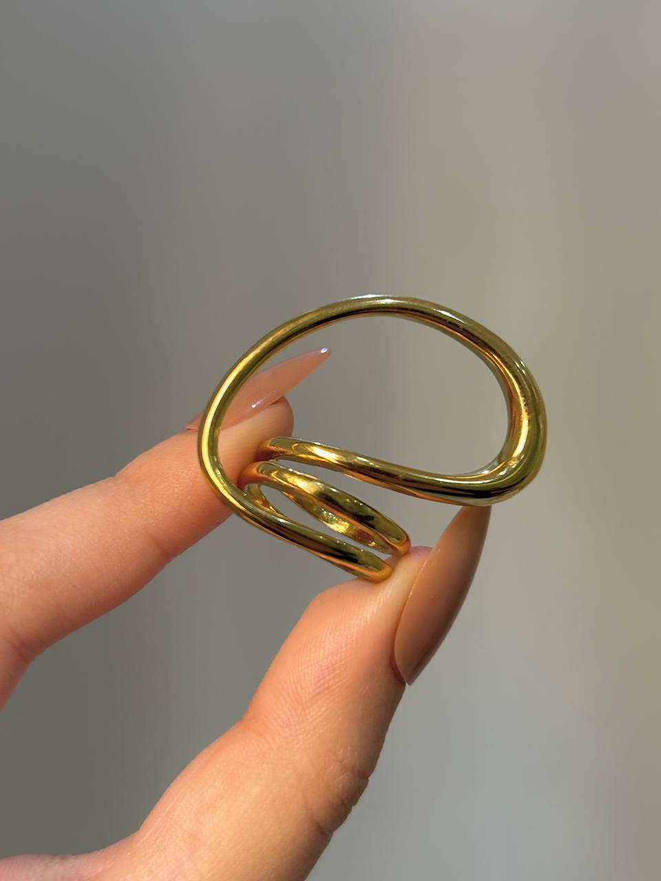 Golden Orbit Loop Ring