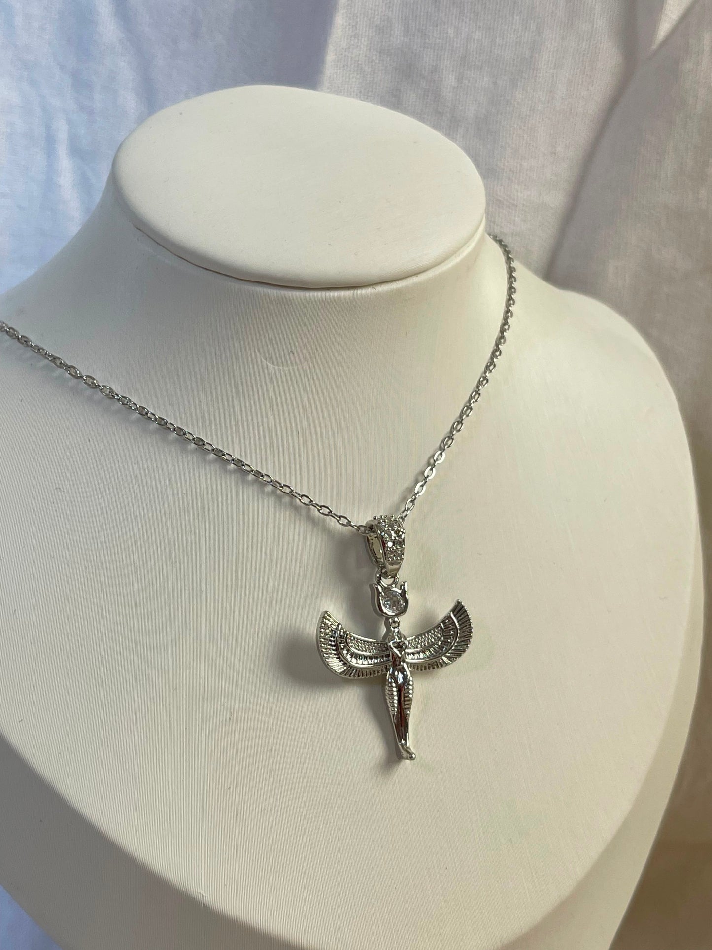 Winged Isis Statement Necklace