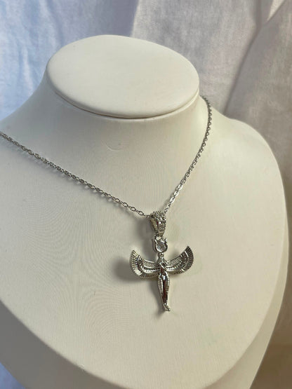 Winged Isis Statement Necklace