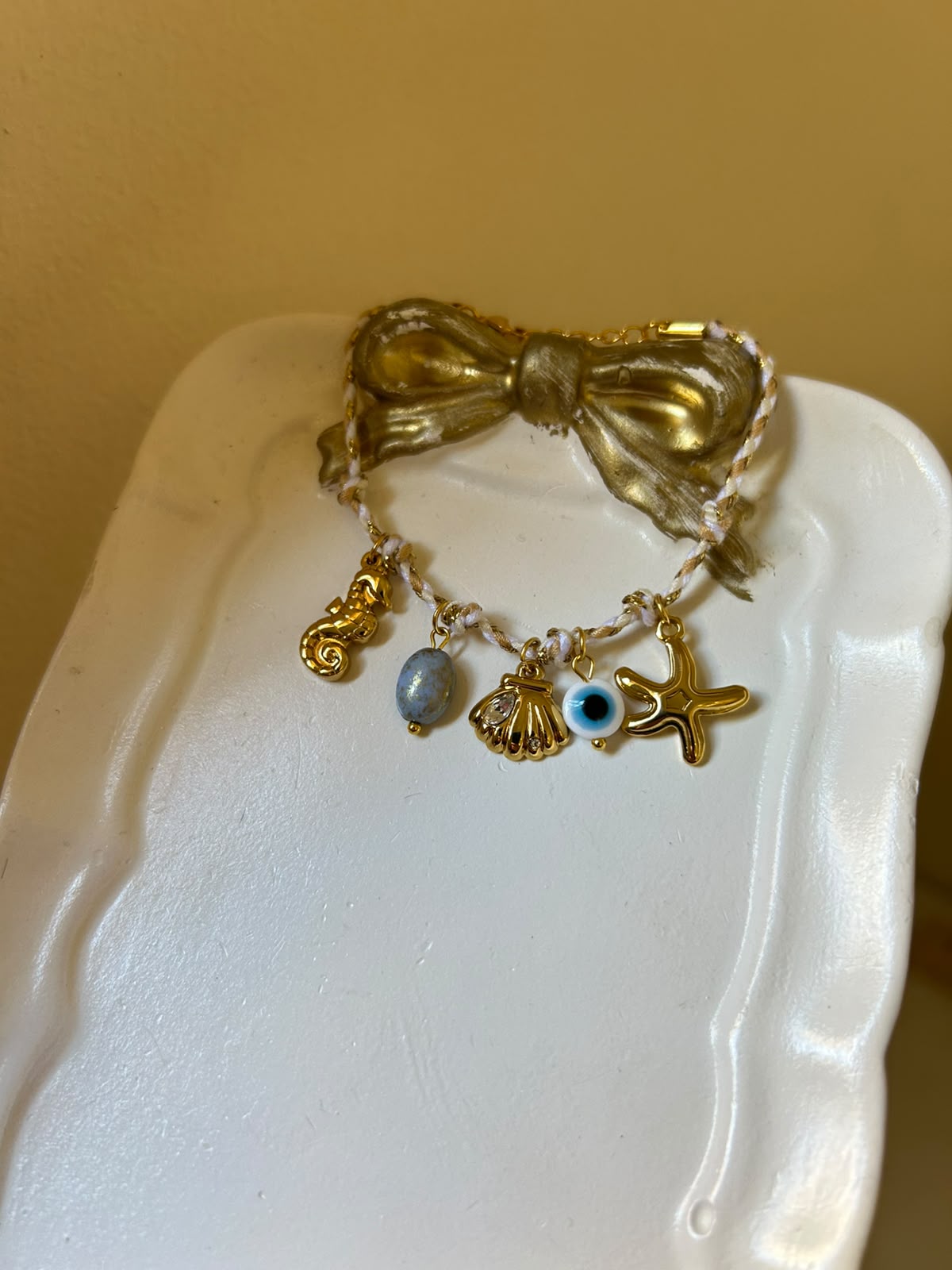 Seashore Evil Eye Cord Bracelet