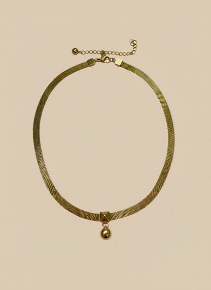 Golden Mesh Orb Choker