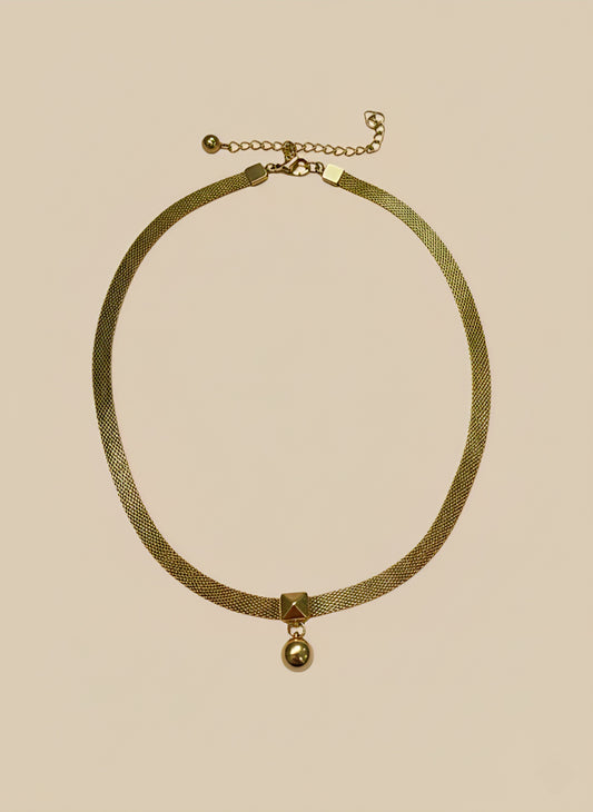 Golden Mesh Orb Choker