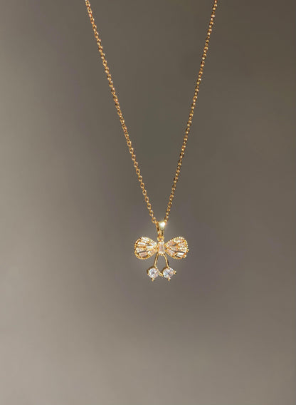 Dazzling Bow Necklace
