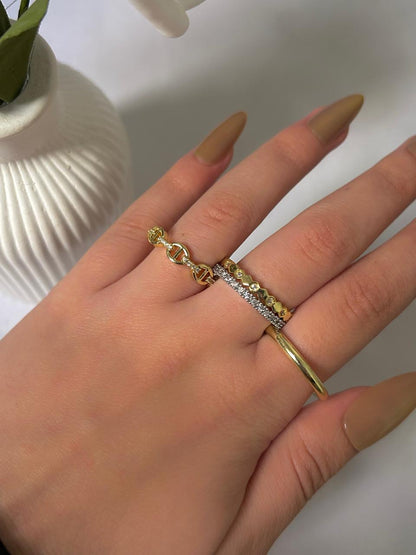 Gilded Link Capsule Ring