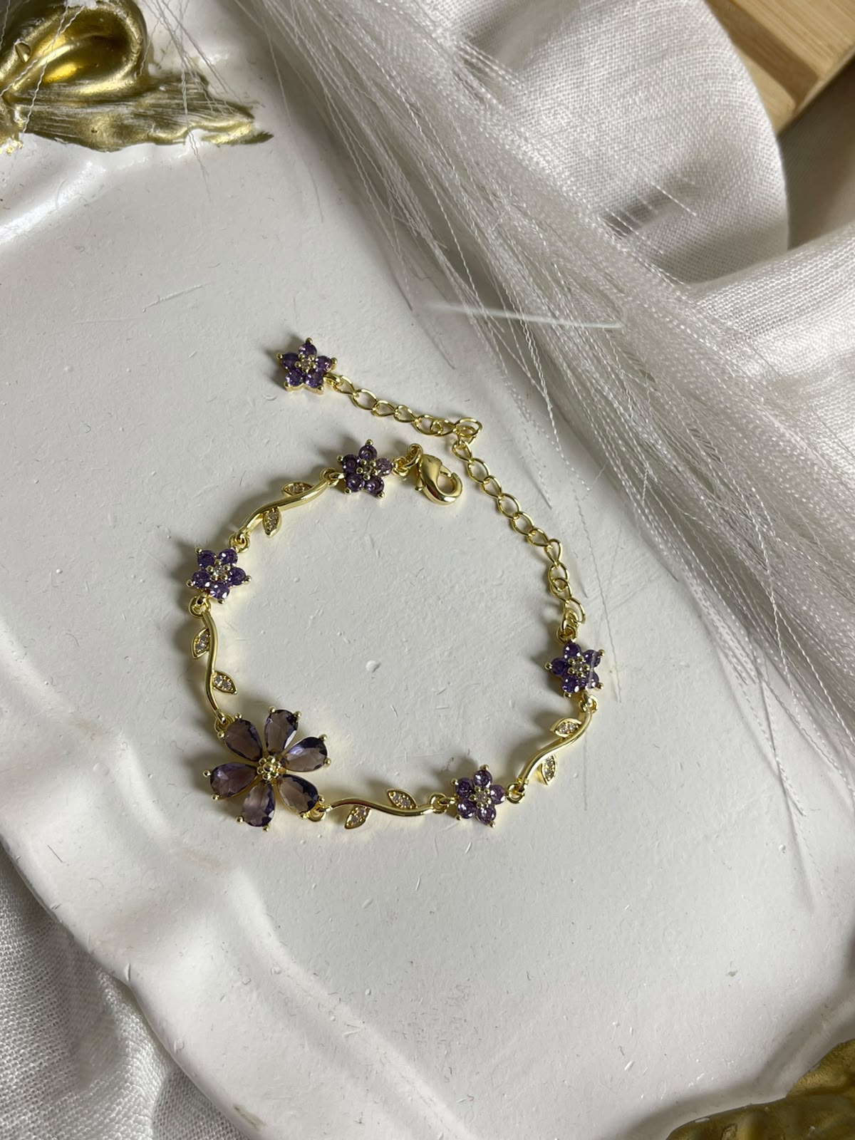 Sparkling Floral Vine Bracelet