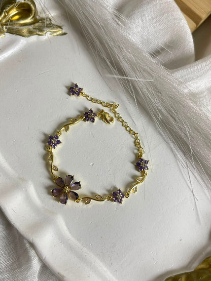 Sparkling Floral Vine Bracelet