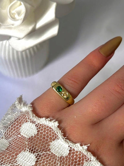 Dual Gem Pinky Ring