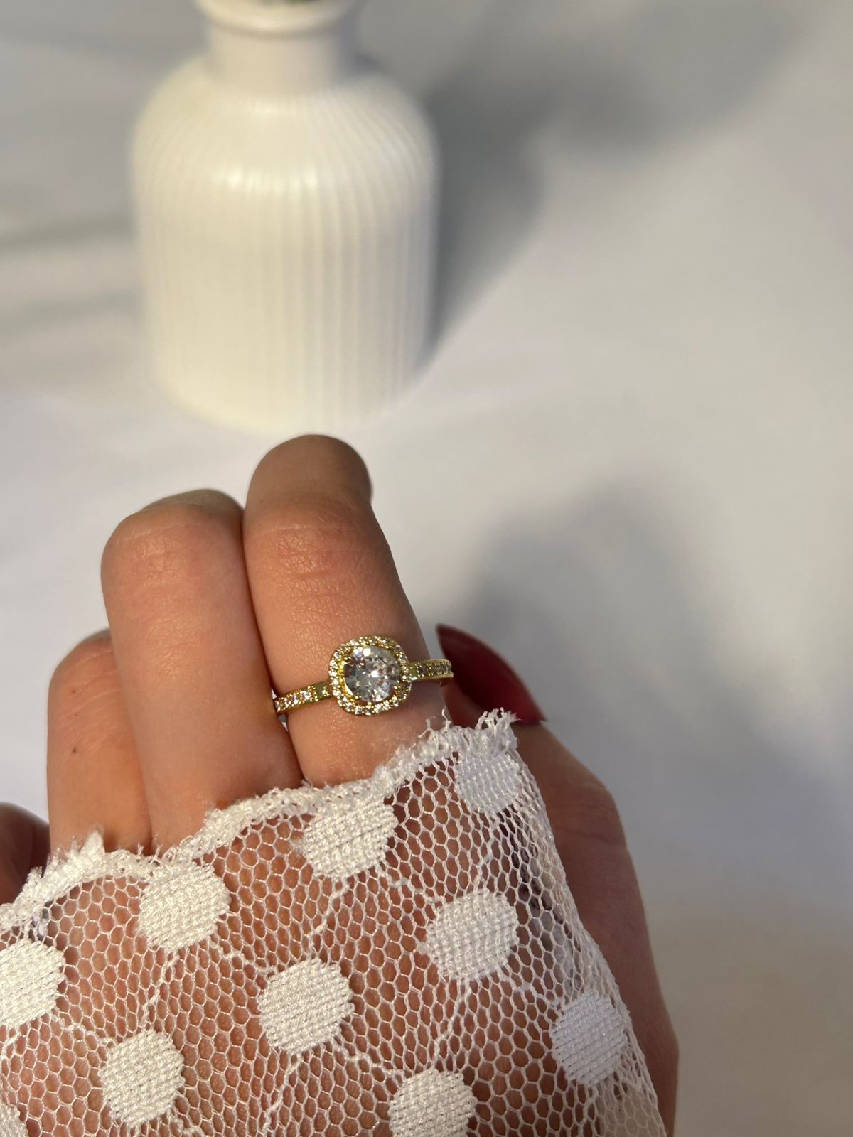 Royal Halo Solitaire Ring
