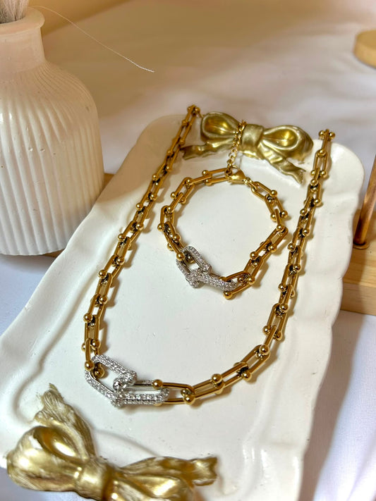 Dazzling Crystal Link Set