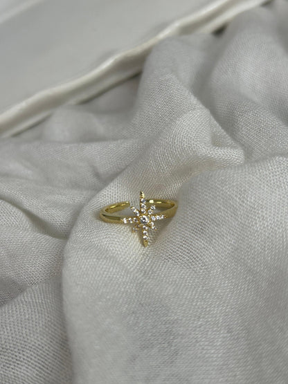 Sparkling North Star Ring