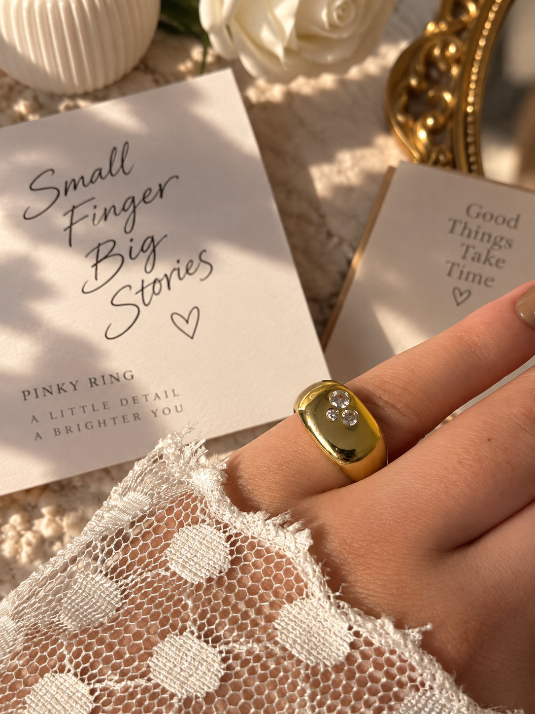 Golden Trio Sparkle Signet
