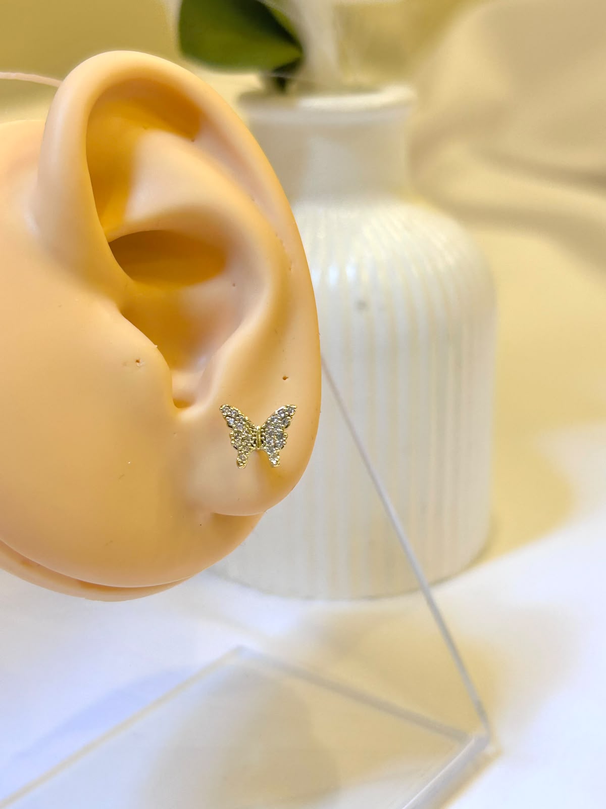 Full Pavé Crystal Butterfly Piercing