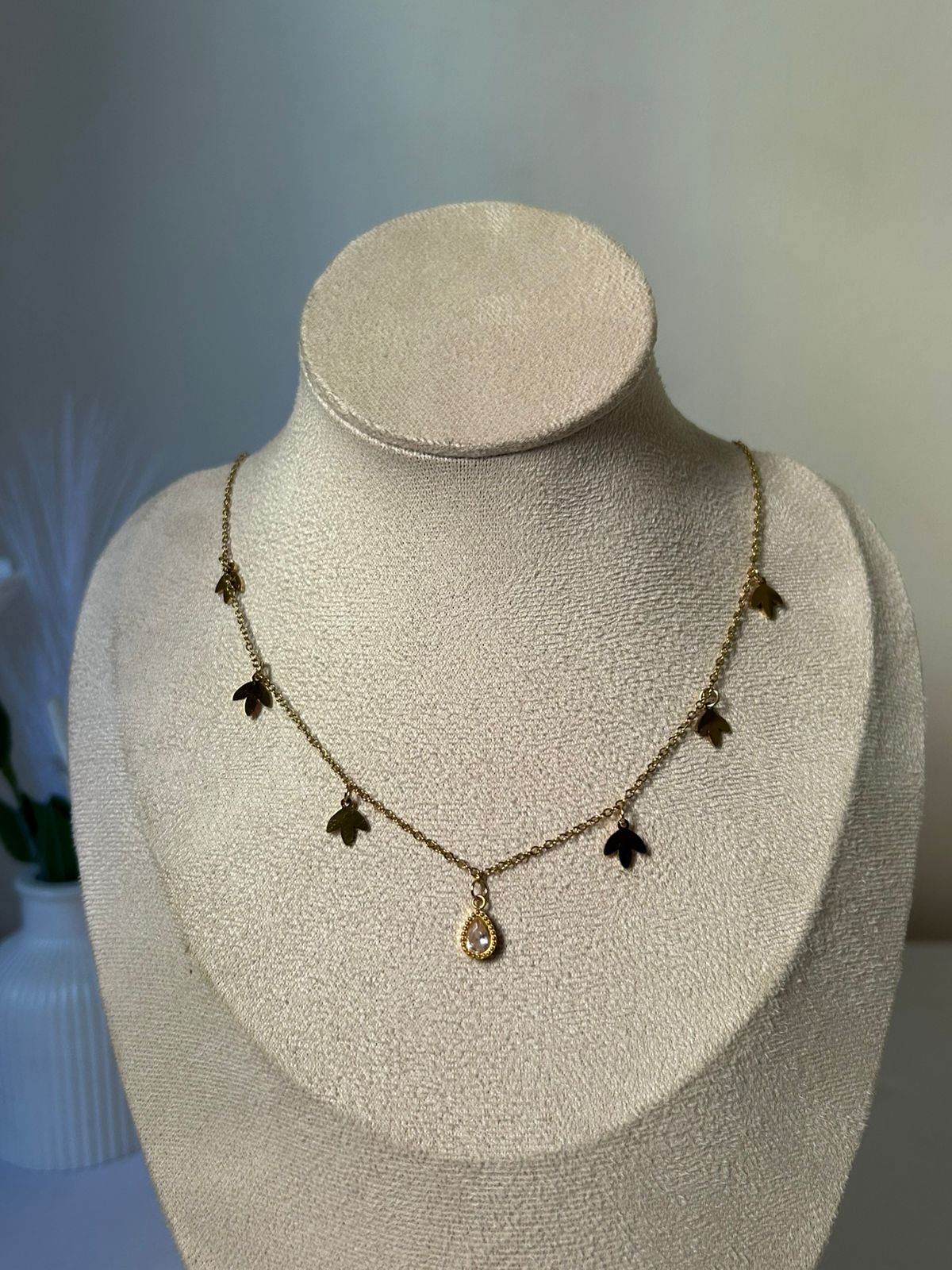 Butterfly Charm Teardrop Necklace