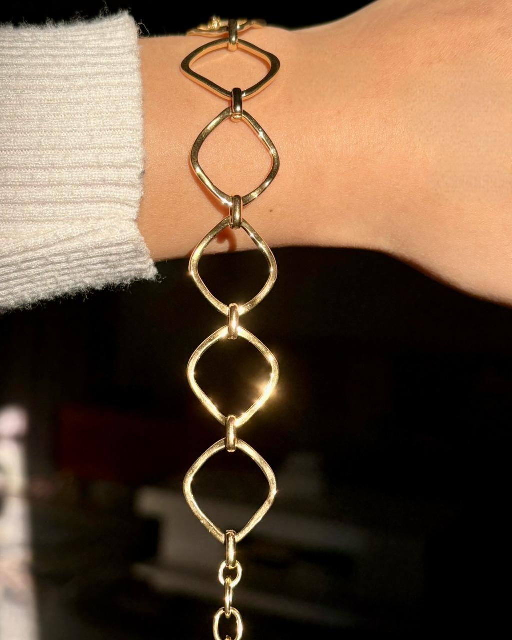 Bold Diamond Link Bracelet