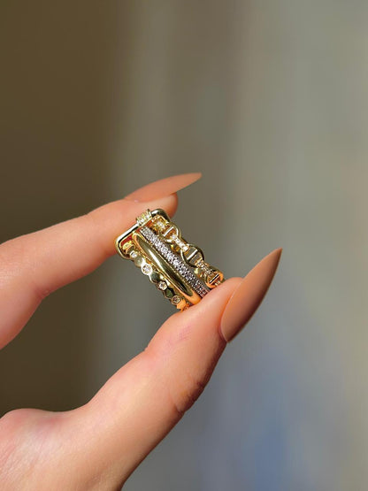 Gilded Link Capsule Ring