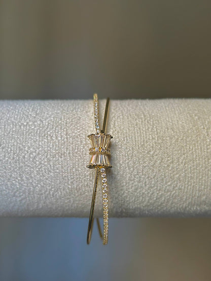 Crystal Ribbon Luxe Bangle