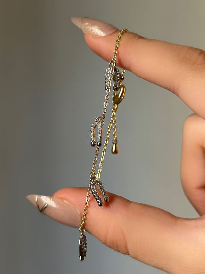 Shimmering Horseshoe Charm Bracelet