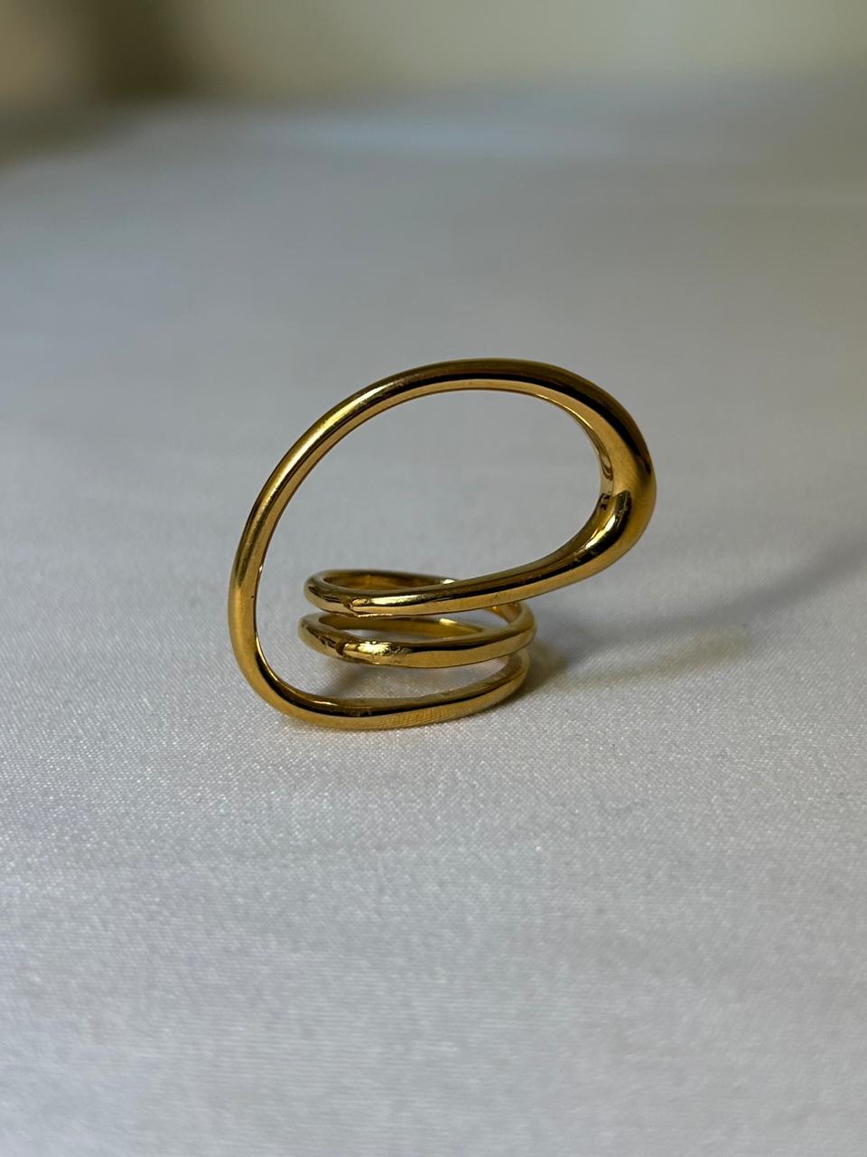 Golden Orbit Loop Ring