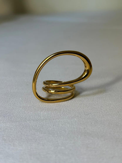 Golden Orbit Loop Ring