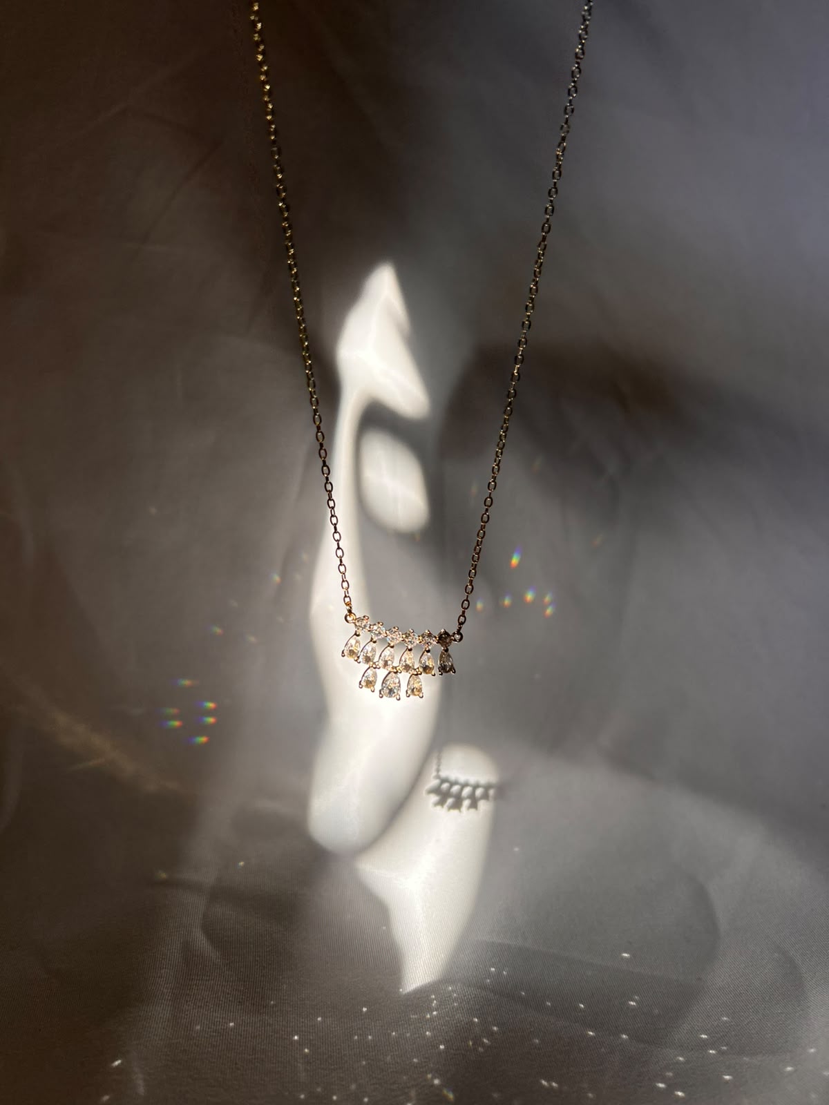 Sparkling Drip Crystal Necklace