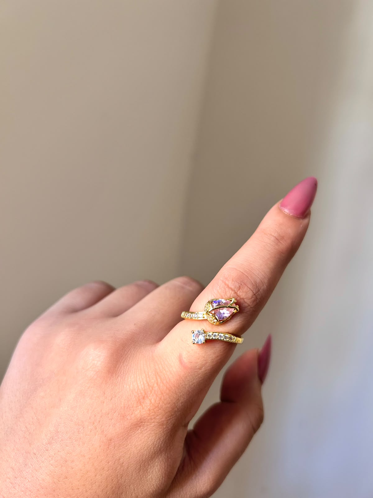 Golden Tulip Cuff Ring