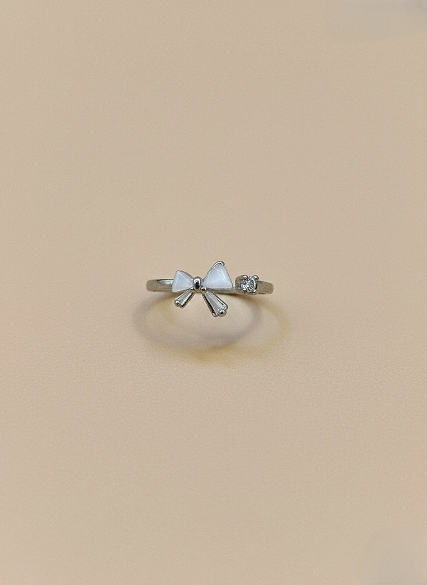 Silver Plated Bow Ring