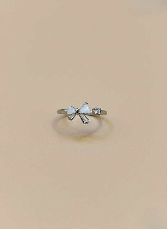 Silver Plated Bow Ring