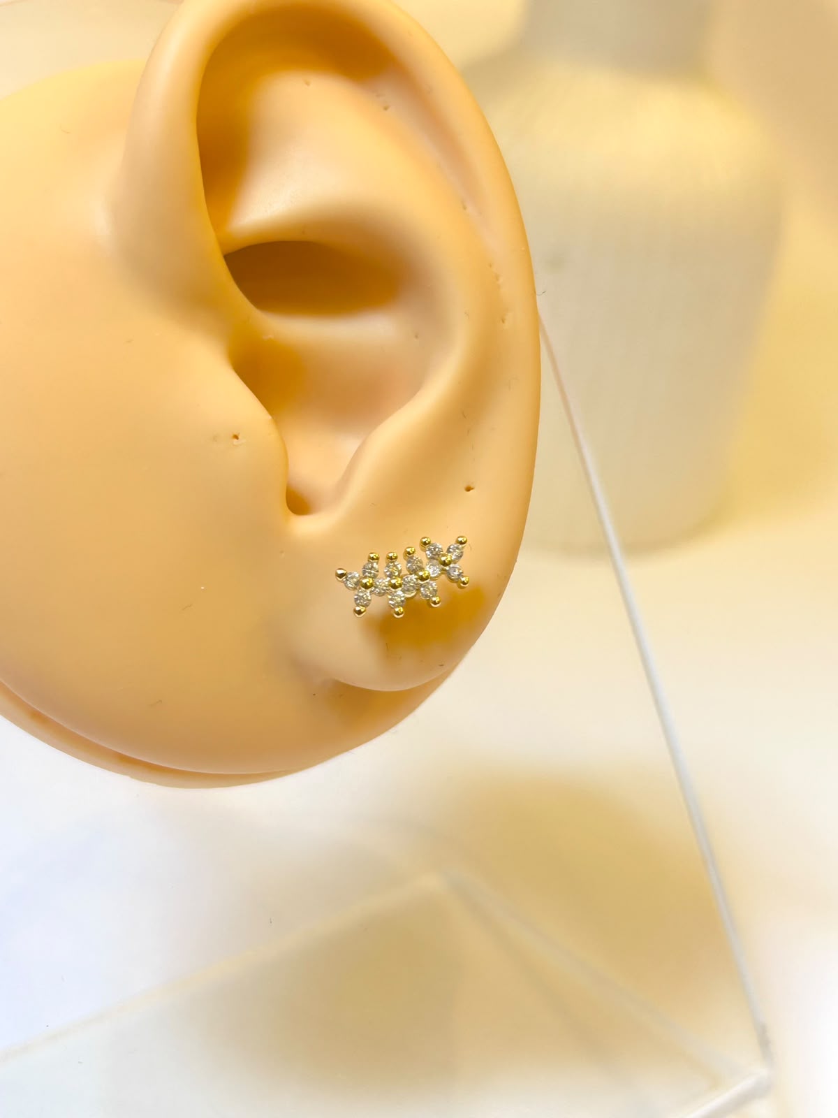 Sparkling Crystal Floral Climber Piercing