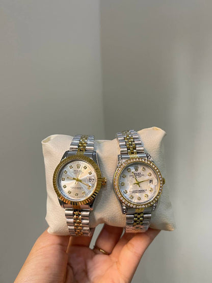 Classic Crystal Watch with Date