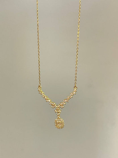 Elegant Crystal V-Necklace