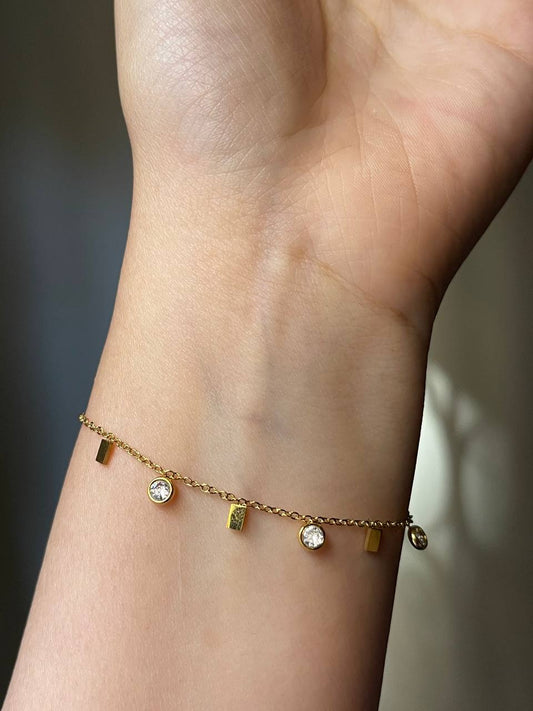 Geometric Dangle Bracelet