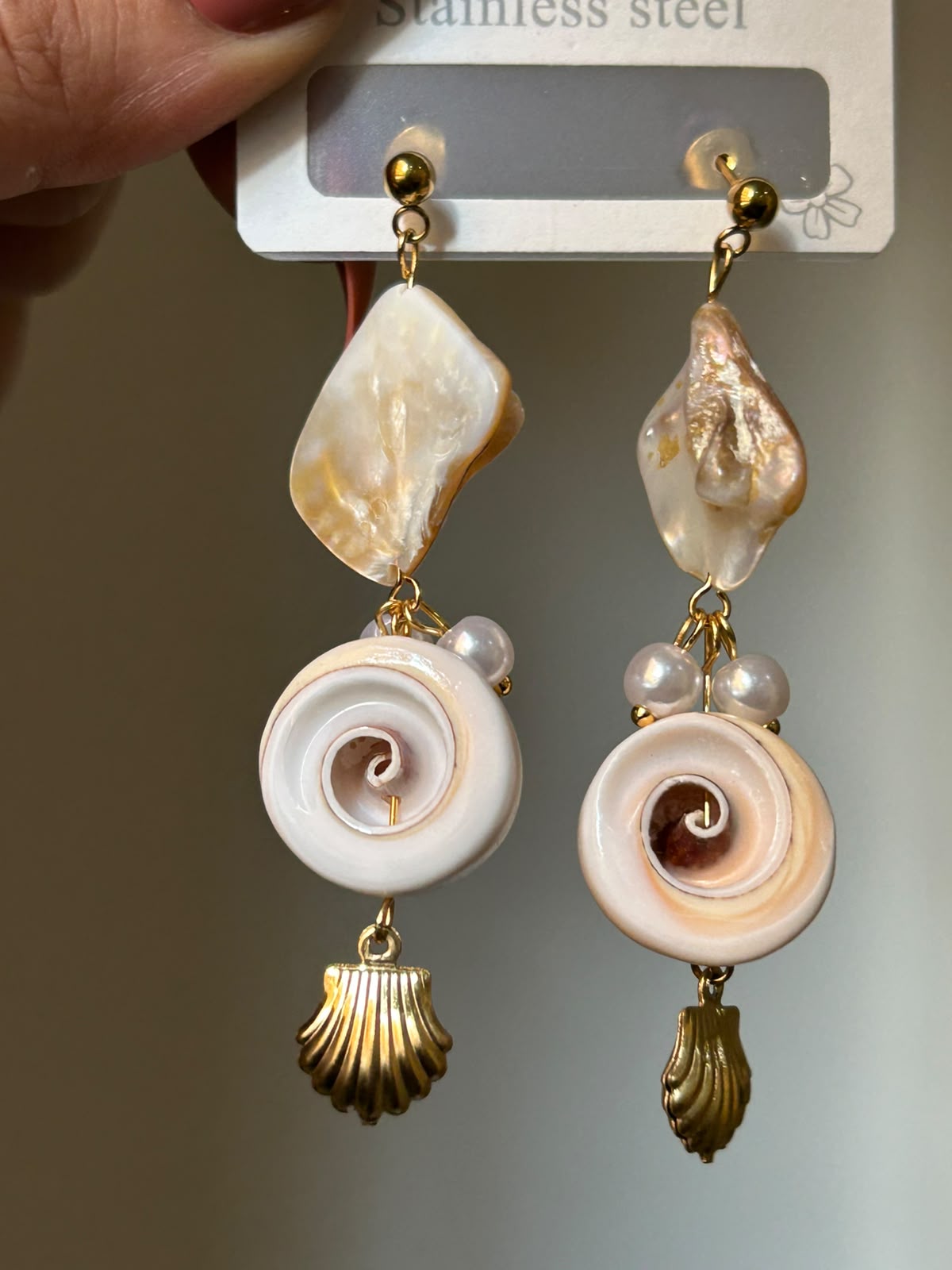 Ocean Shell Drop Earrings