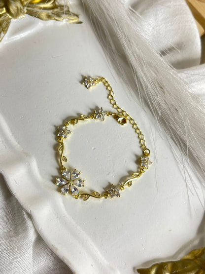 Sparkling Floral Vine Bracelet