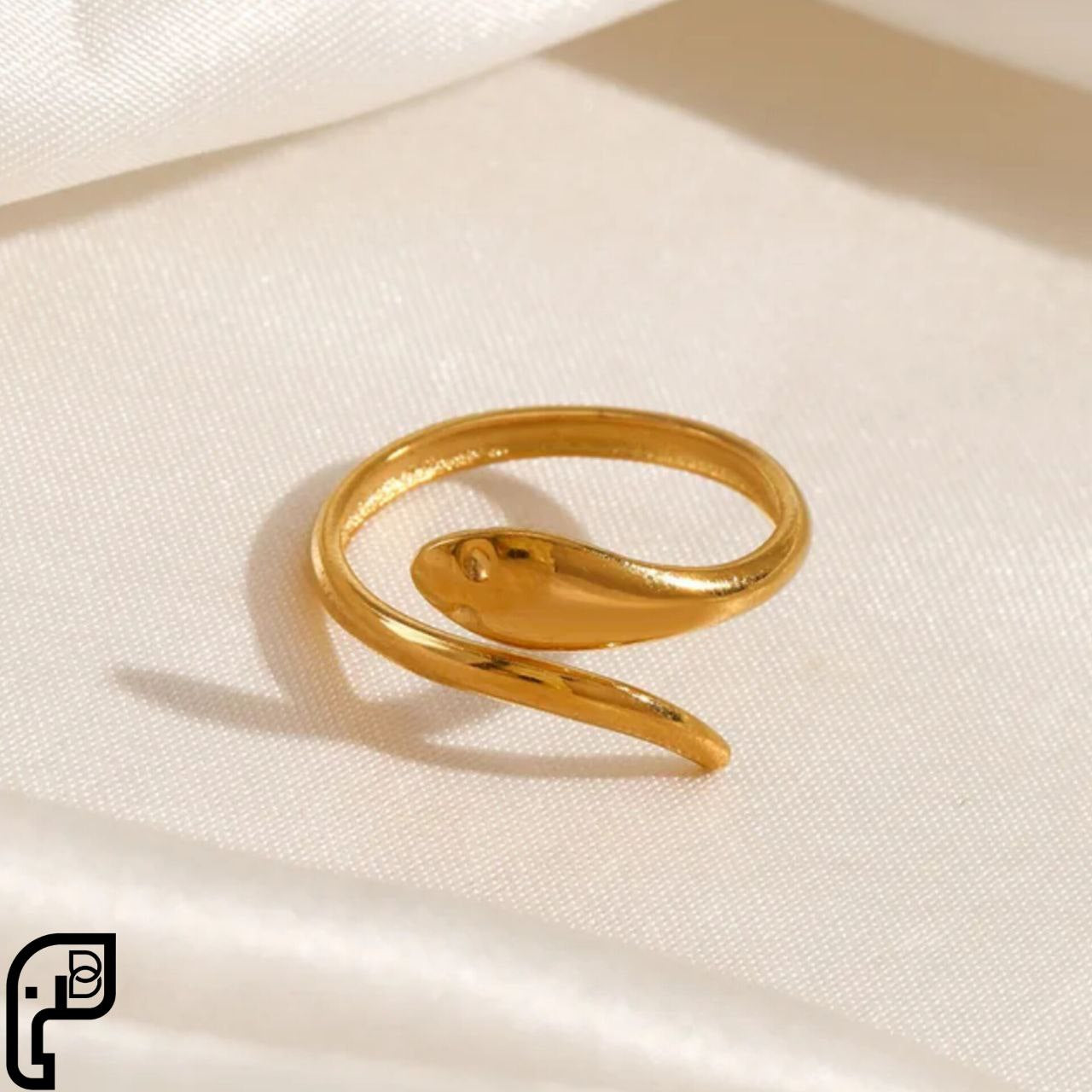 Golden Serpentine Wrap Ring
