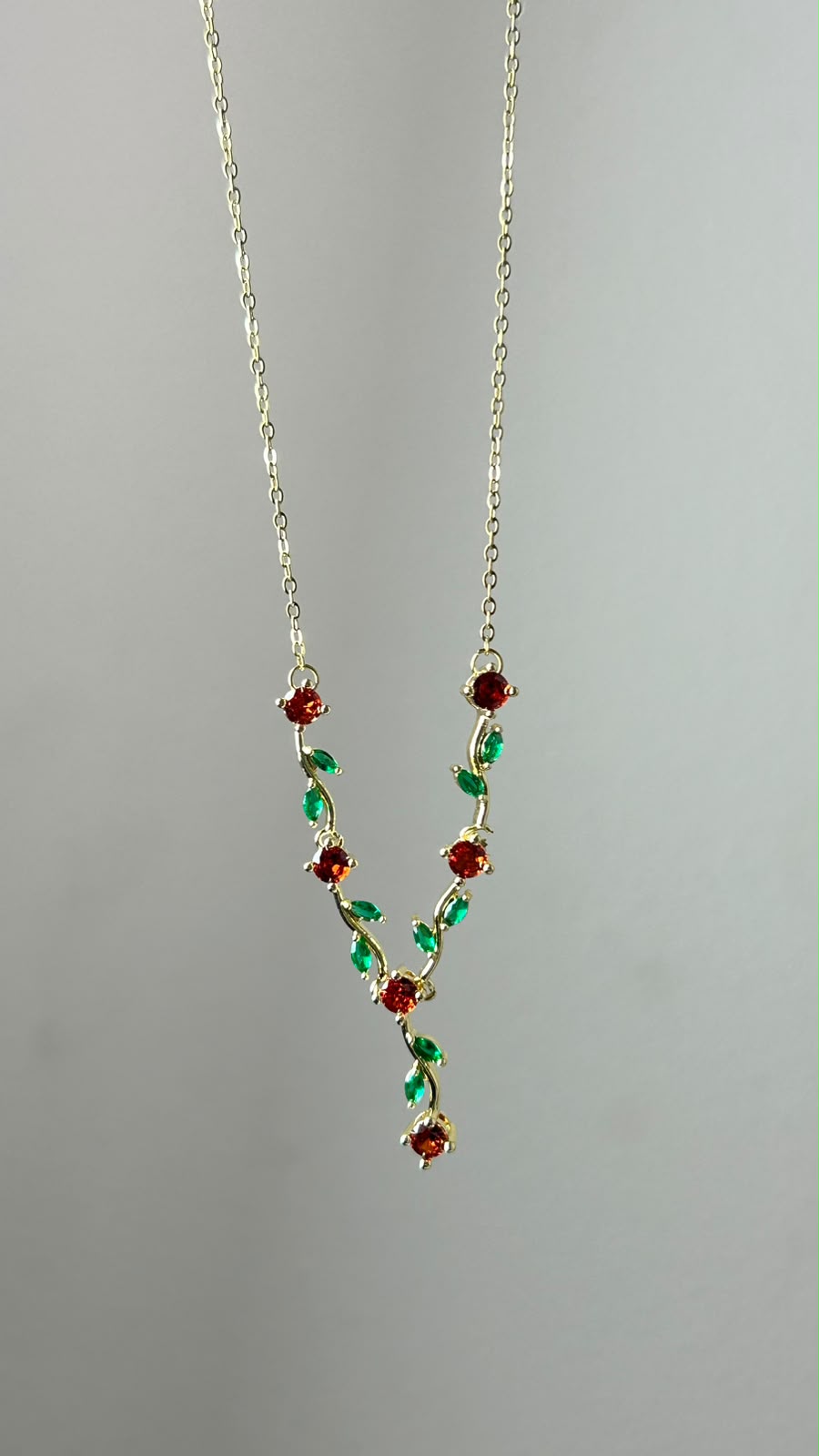Graceful Tulip Crystal Necklace