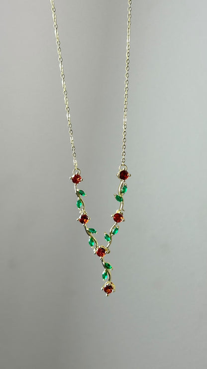 Graceful Tulip Crystal Necklace