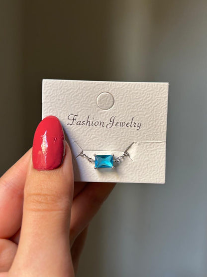 Ocean Blue Emerald-Cut Ring