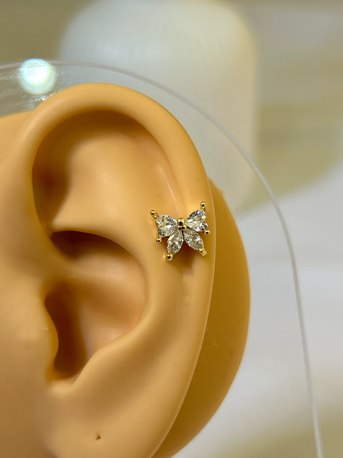 Luxe Marquise & Heart Butterfly Piercing