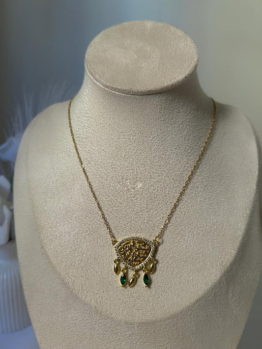 Golden Calligraphy Heritage Pendant